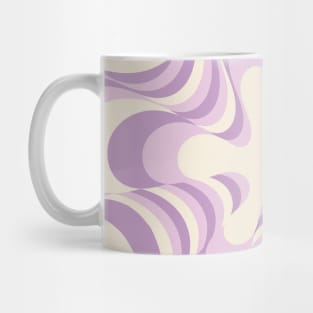 Abstract Groovy Retro Liquid Swirl Purple Pattern Mug